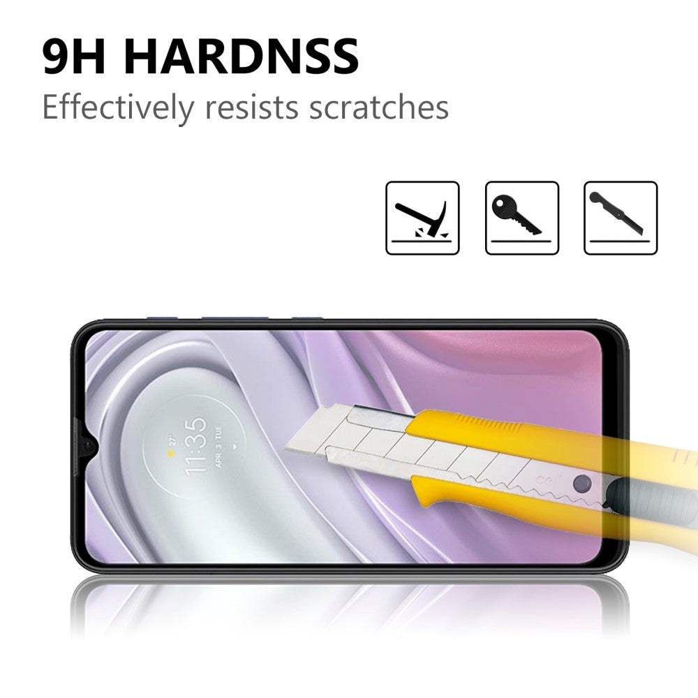 Motorola Moto G10 / G20 / G30 Arc Edge Tempered Glass - Case Friendly - Skjermbeskytter - Black Edge