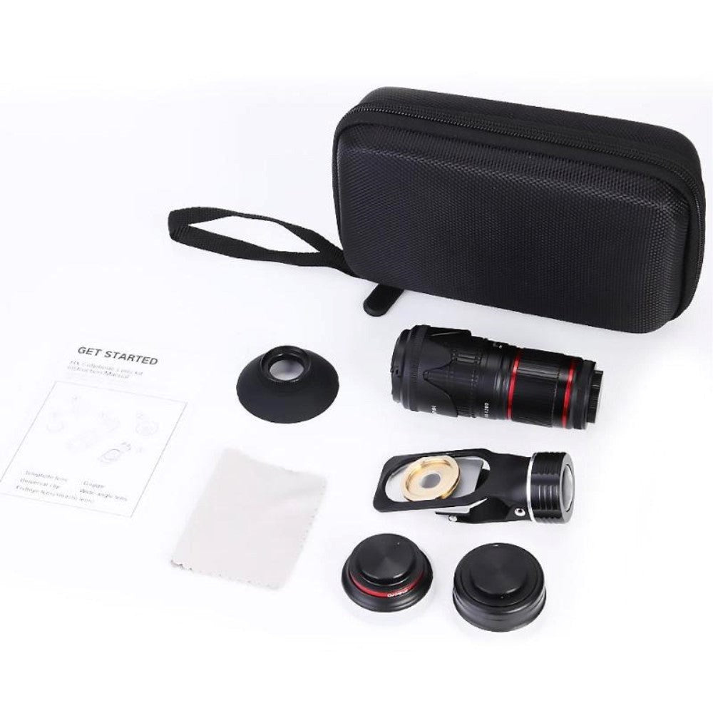 Smarttelefon kameralinse m. 3 x linser - svart