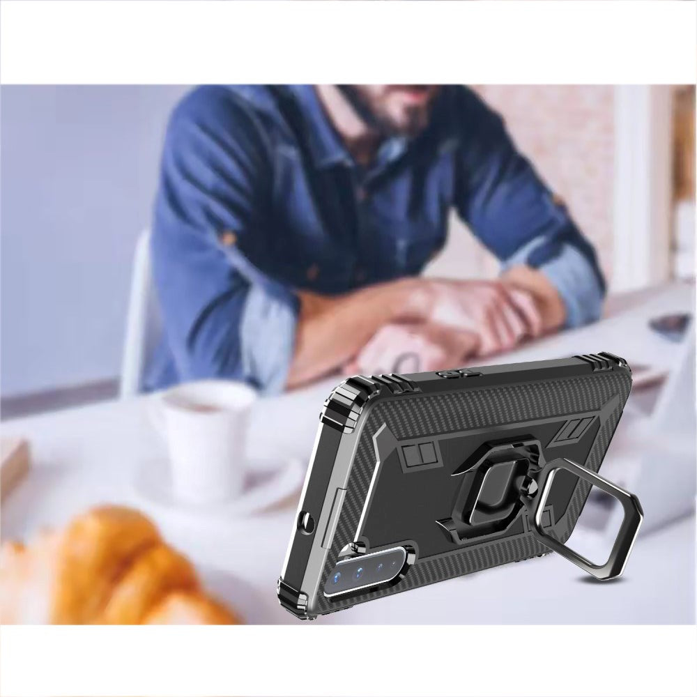 EIDERWOOD OnePlus Nord Bagside Cover m. Magnetisk Ring Kickstand - Sort