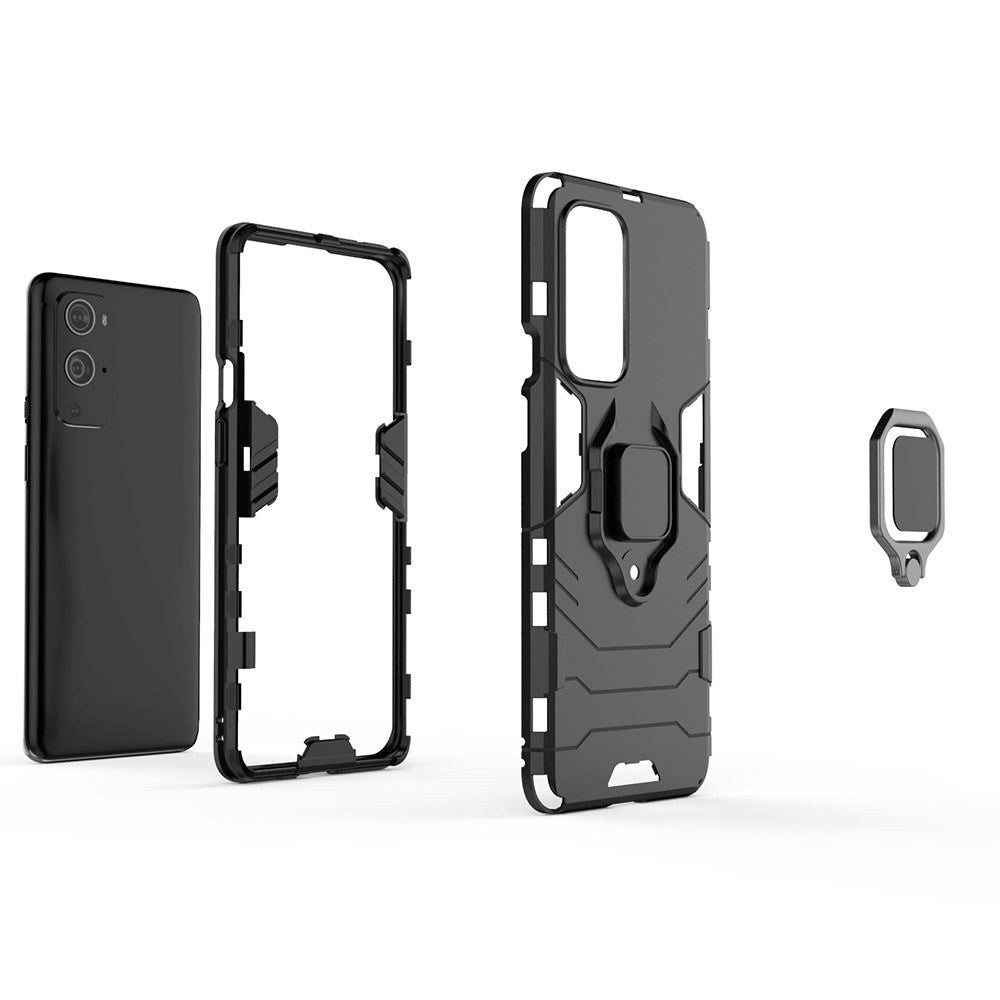 OnePlus 9 Pro Håndværker Bagsidecover m. Magnetisk Kickstand - Sort