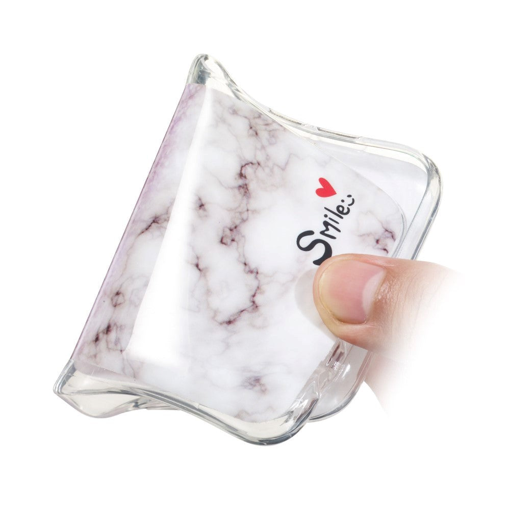 Nokia 7.1 fleksibelt marmordeksel Rosa