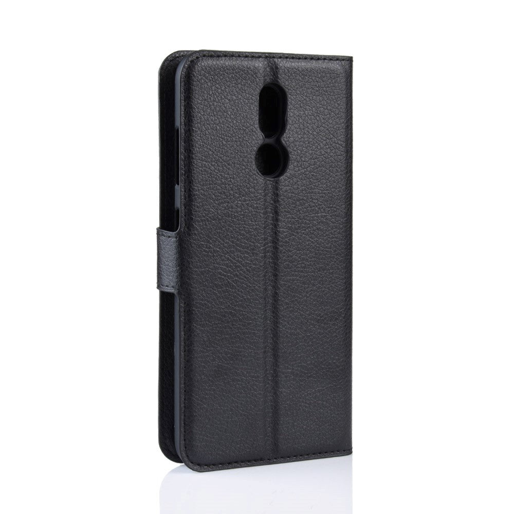 Nokia 3.2 Leather Flip Cover m. Lommebok - Svart