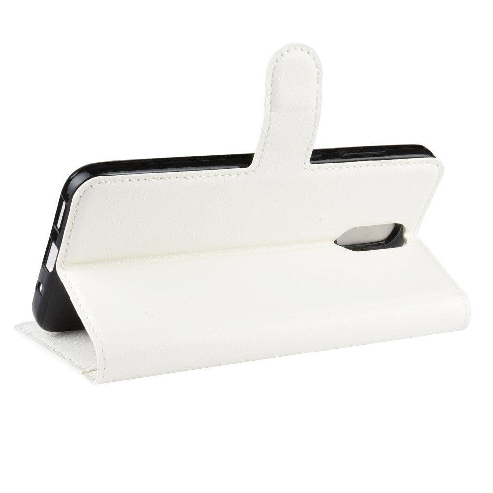 Nokia 2.3 Litchi skinndeksel m. Lommebok - Hvit