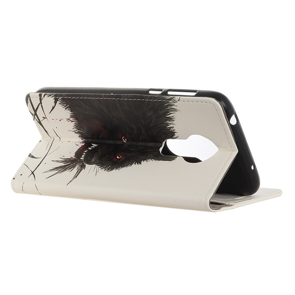 Nokia 5.3 skinndeksel m. Kortholder - Bloody Wolf