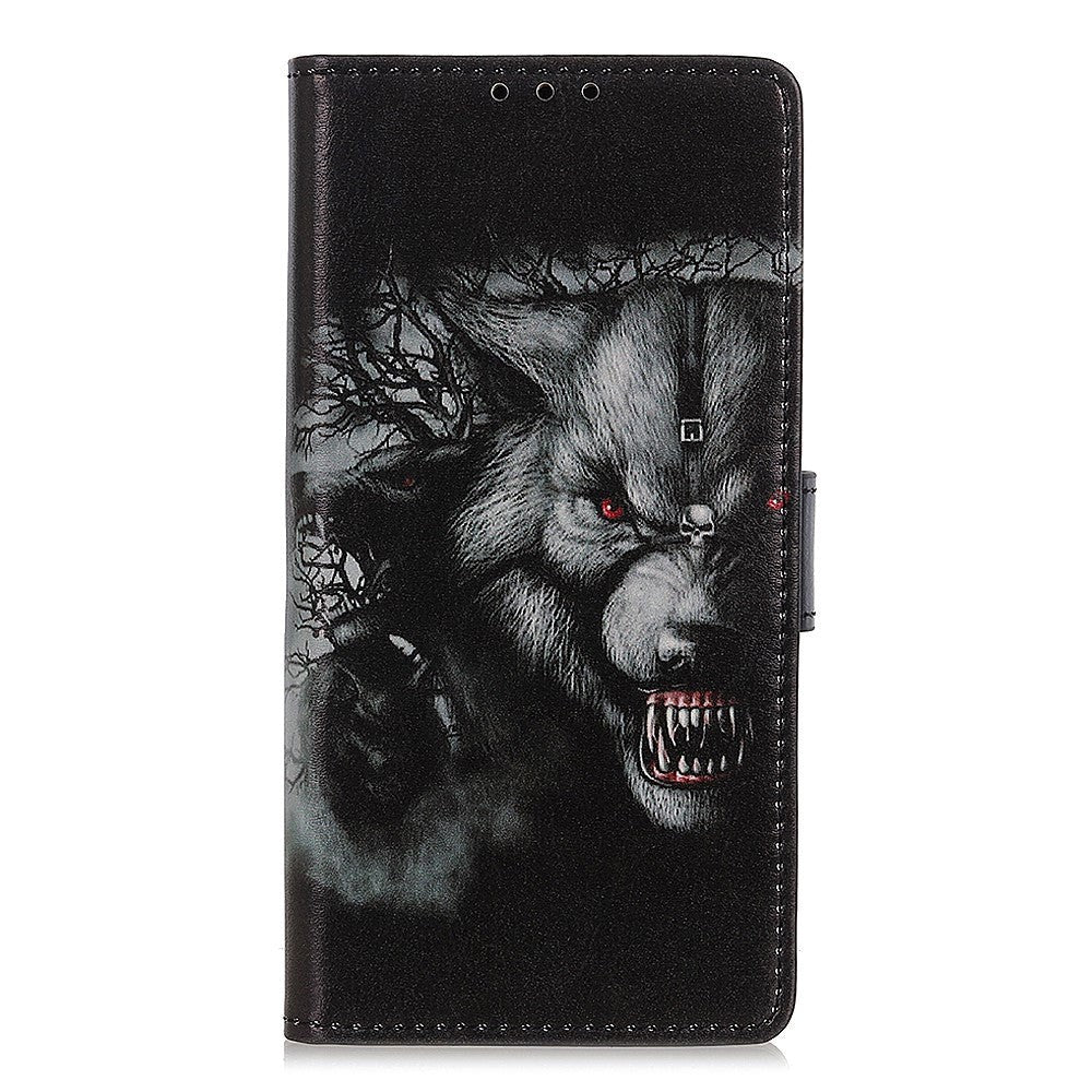 Nokia 5.3 skinndeksel m. Kortholder - Grim Wolf