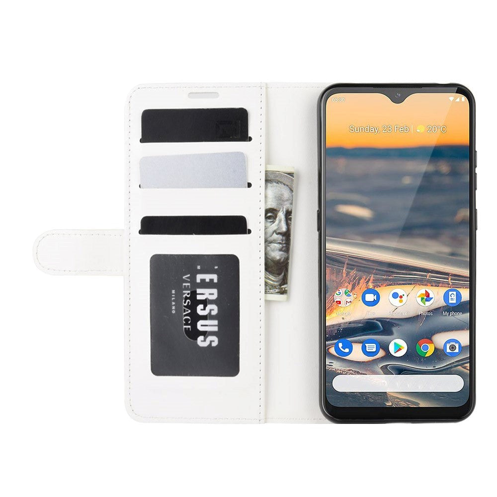Nokia 5.3 glanset skinndeksel m. Lommebok hvit