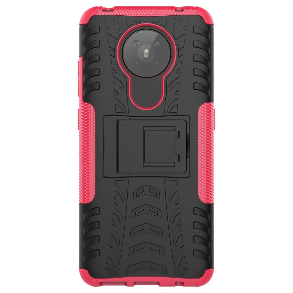 Nokia 5.3 Cool Tire Craftsman Cover m. Stativ - Svart / Rosa