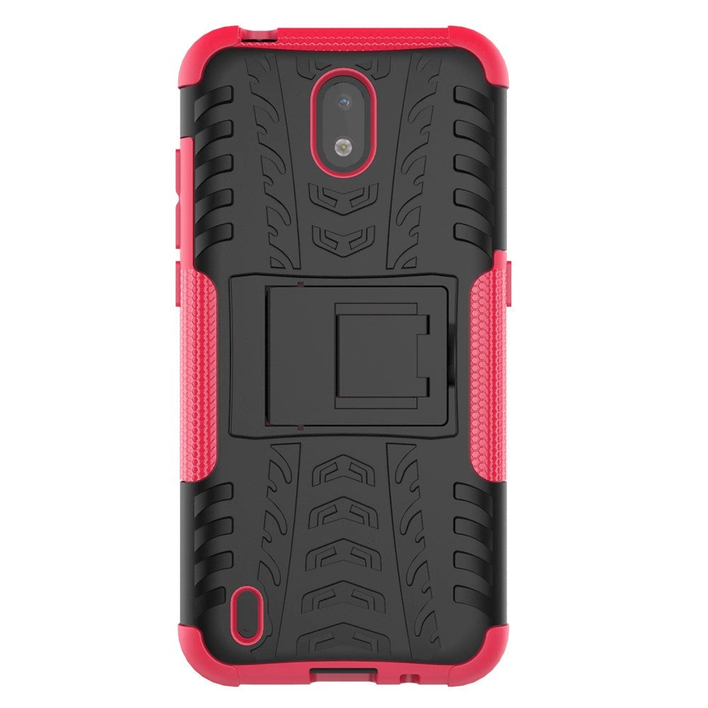 Nokia 1.3 Cool Tire Craftsman Cover m. Stativ - Svart / Rosa