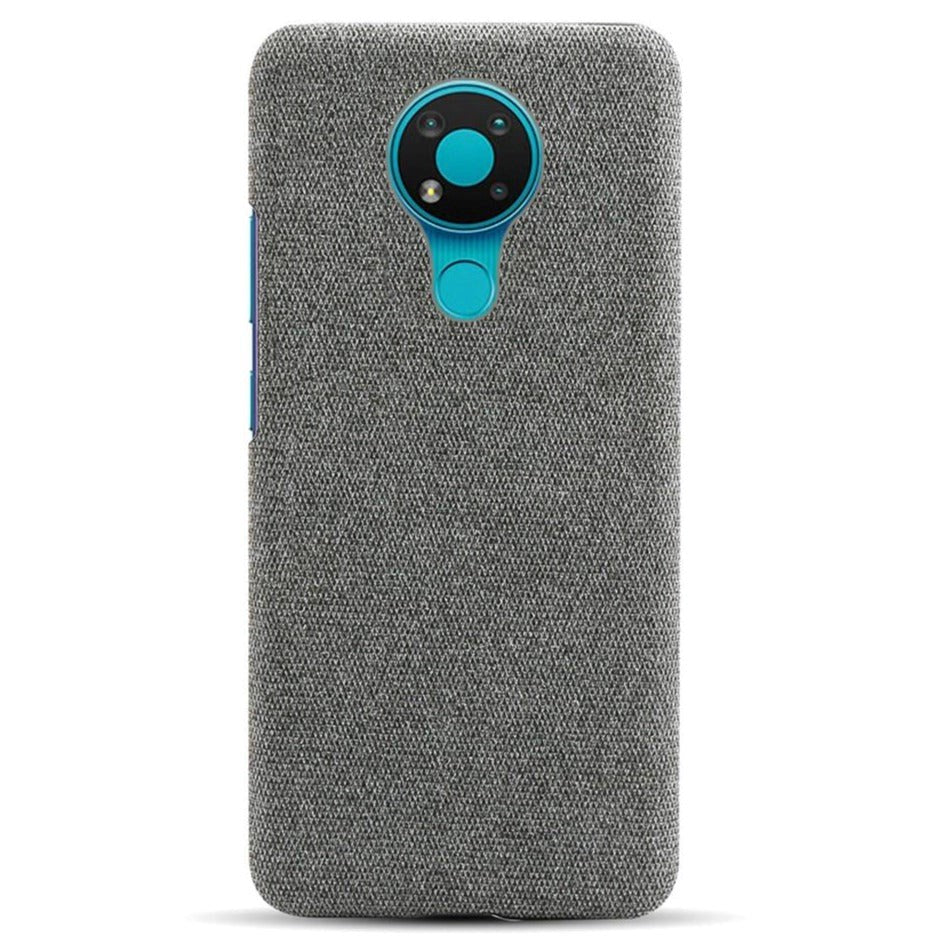 Nokia 3.4 Stoffdekket plastbakdeksel - mørkegrå