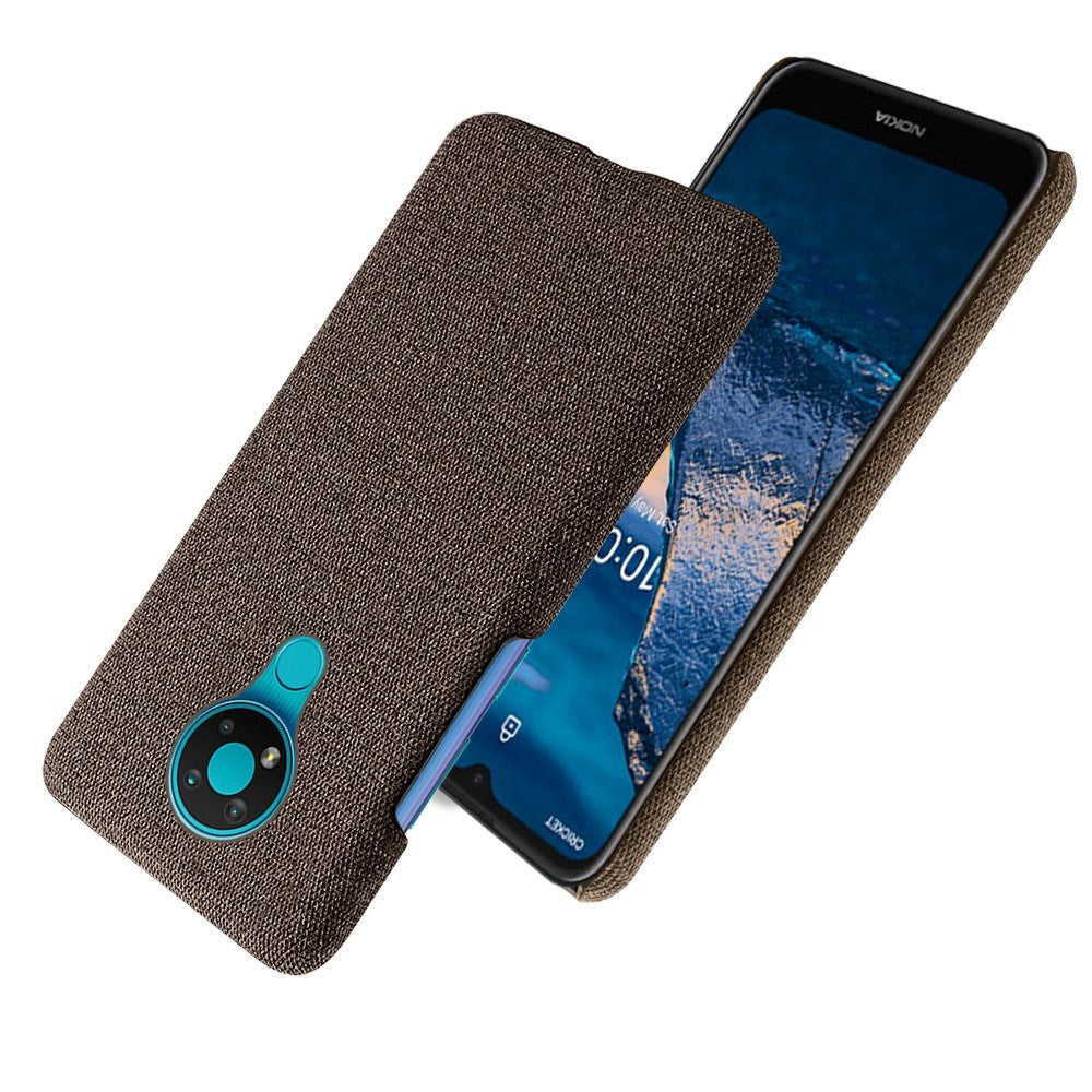 Nokia 3.4 Stoffdekket plastbakdeksel - brun