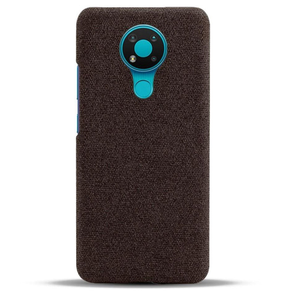 Nokia 3.4 Stoffdekket plastbakdeksel - brun