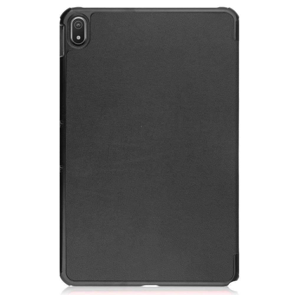 Nokia T20 Tri-fold Flip Leather Cover m. Sleep Function - Svart