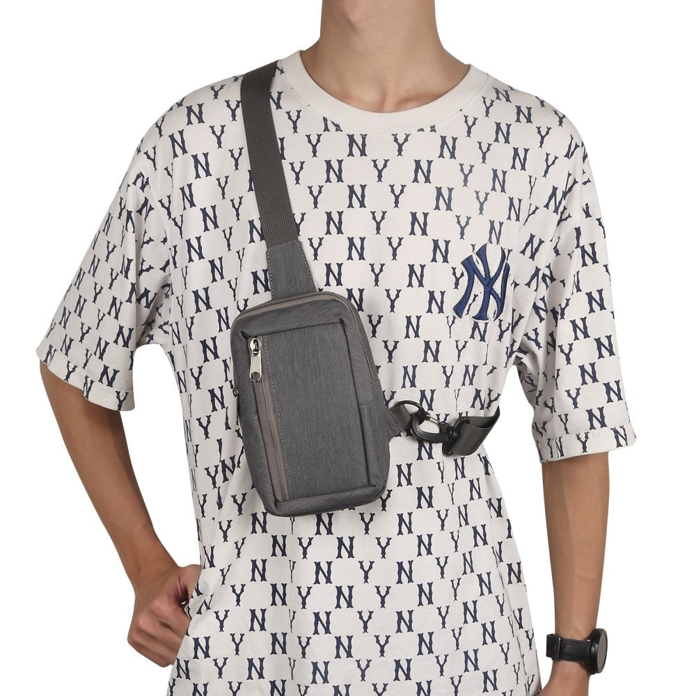 Skulderveske med 2 rom (200 x 130 mm) - Grå