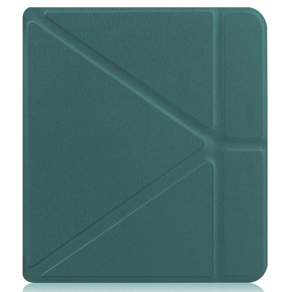 Kobo Libra 2 Origami Leathette Flip Cover - Grønn