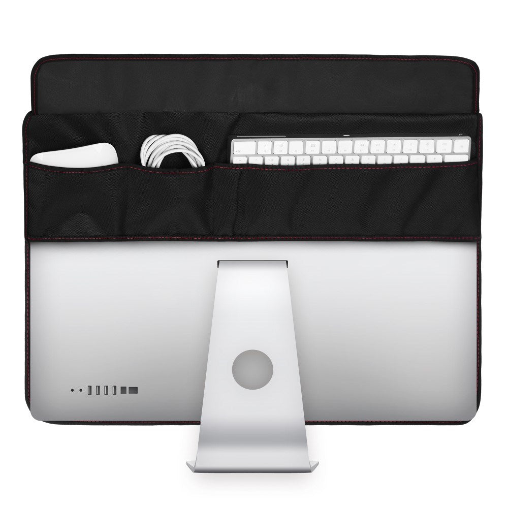 Støvtett stoffdeksel for iMac 21,5” m. Oppbevaring – Svart