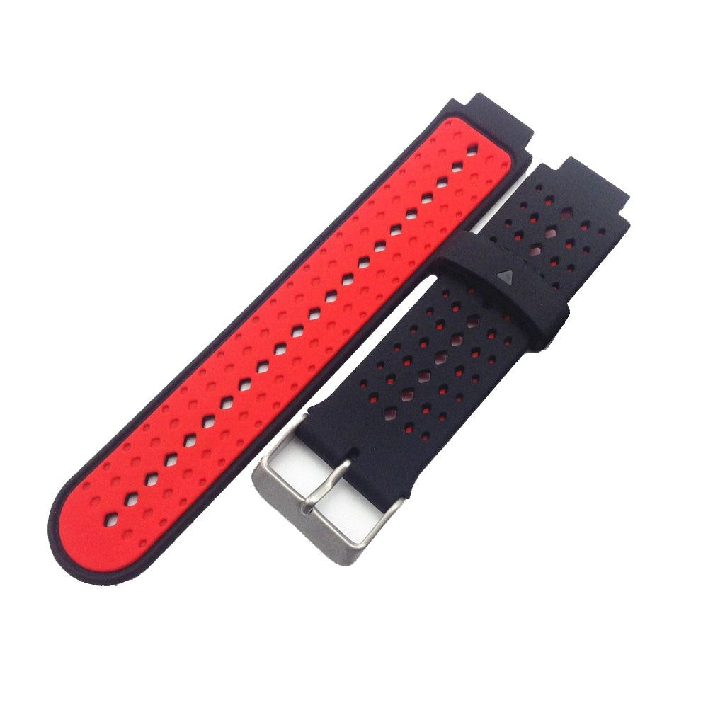Universal Garmin Forerunner Silikon Dots Strap Svart / Rød