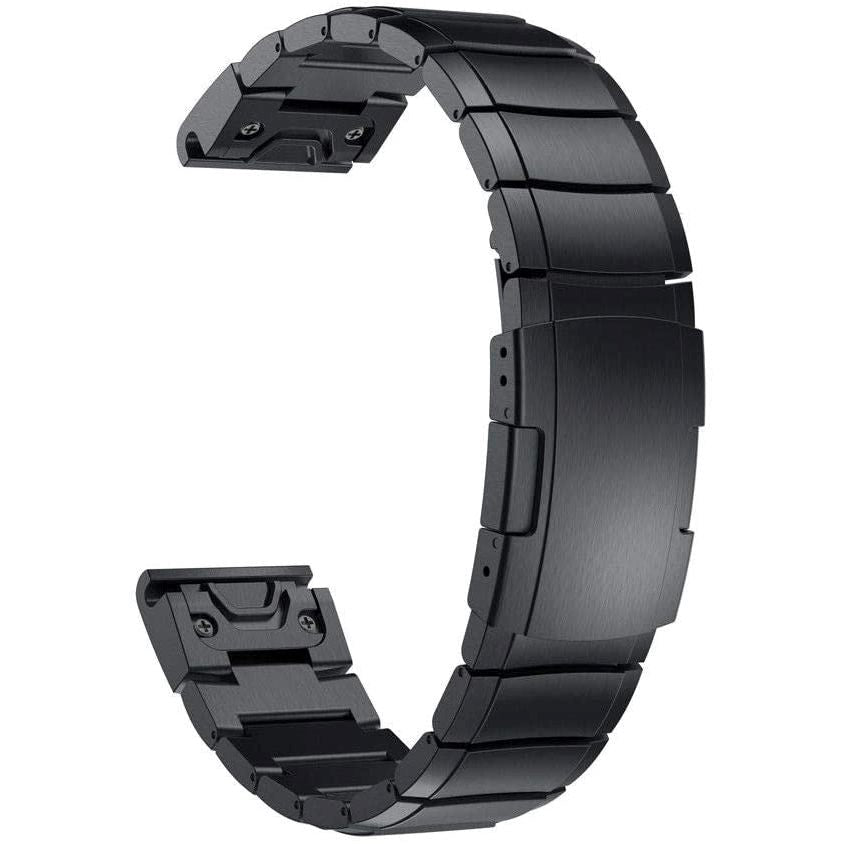 Universal Garmin 26mm QuickFit Tech-Protect rustfri stålrem - svart