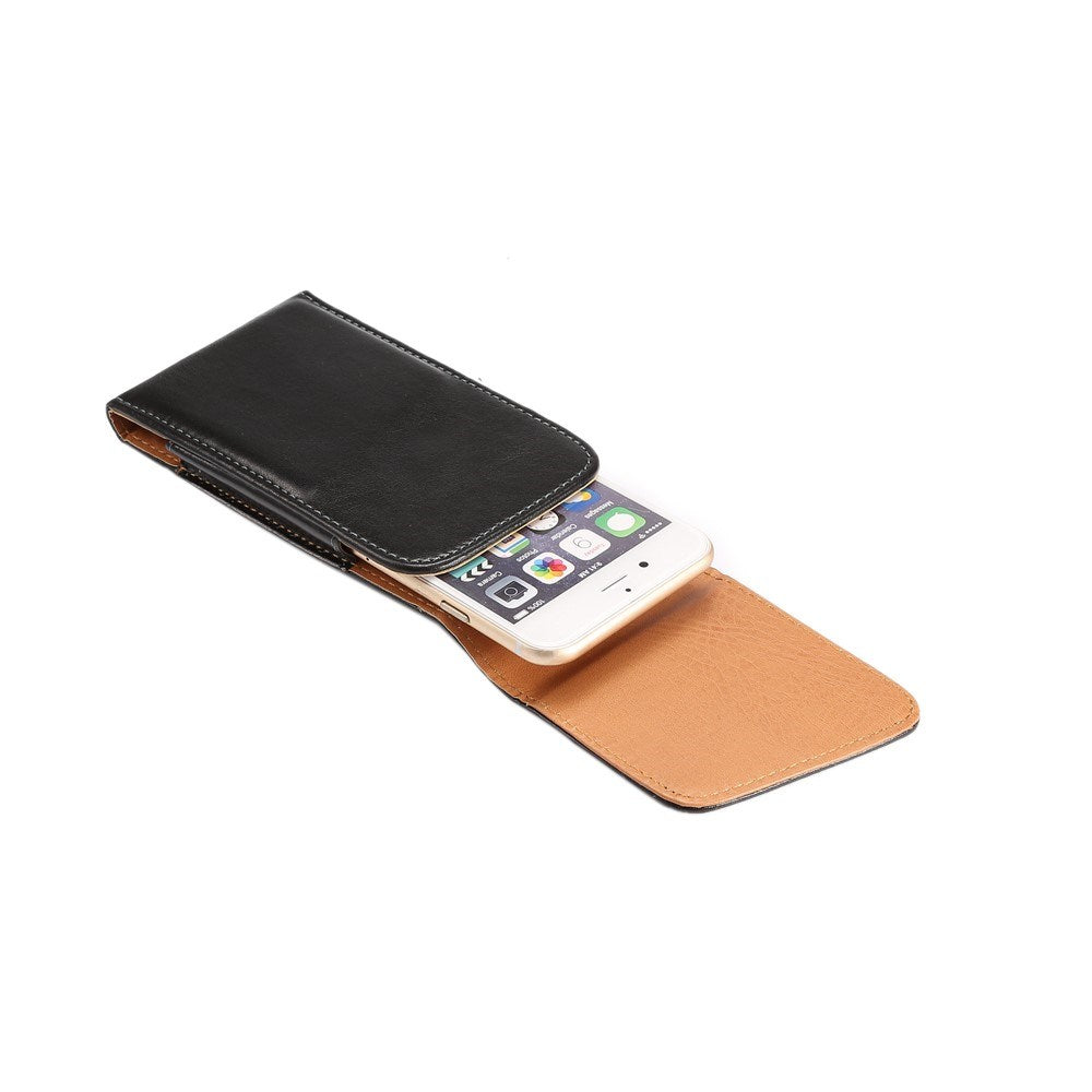 Universal belteveske i skinn V2 svart - størrelse L