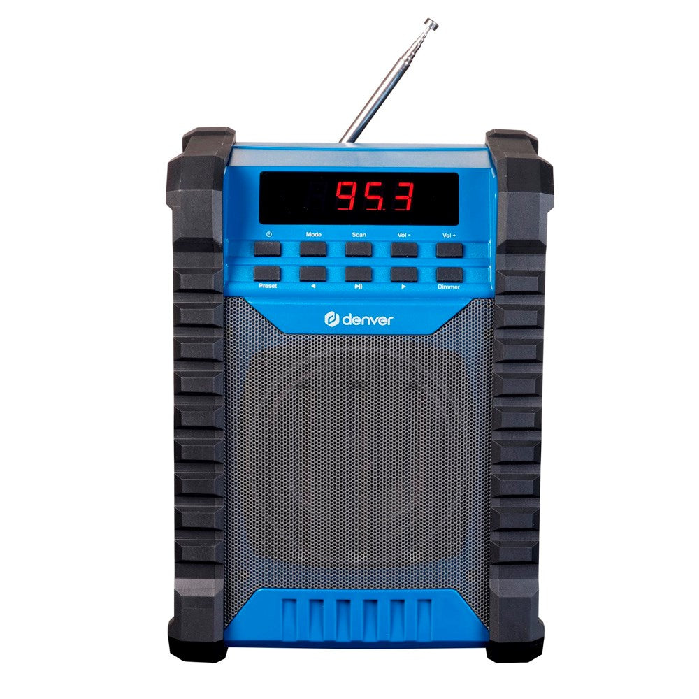 Denver Håndværker Højtaler m. Bluetooth - Sort / Blå