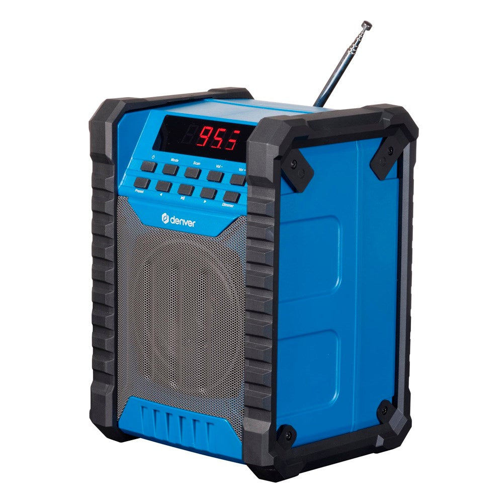 Denver Håndværker Højtaler m. Bluetooth - Sort / Blå