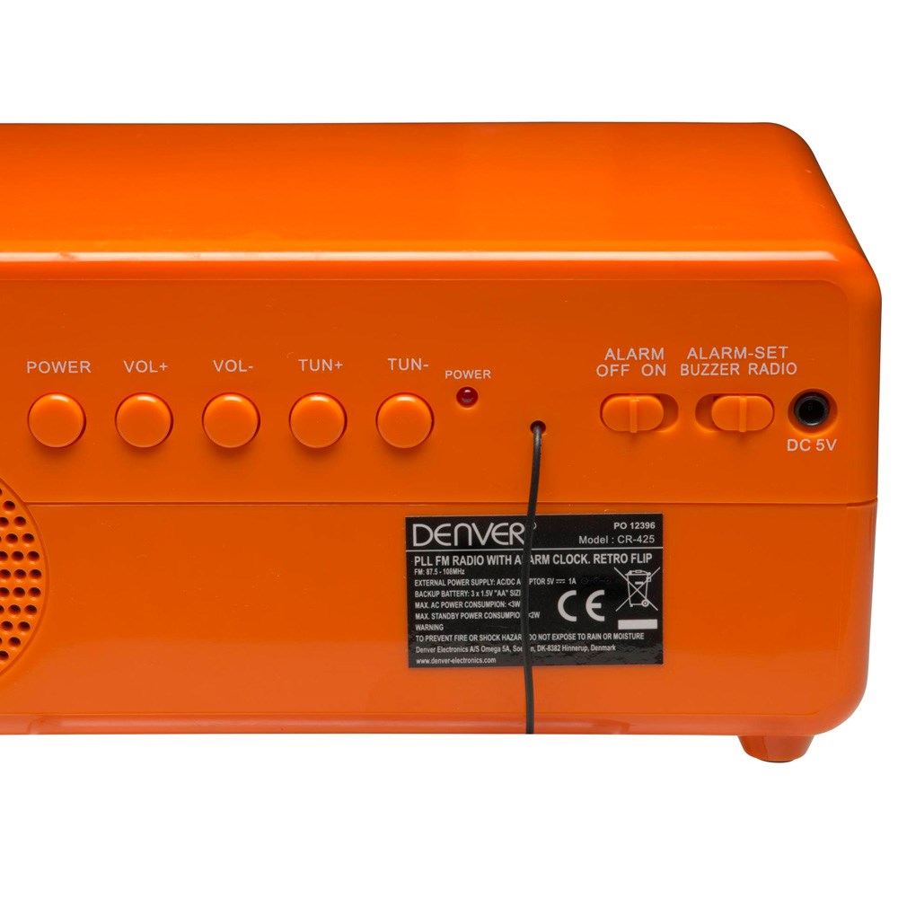 Denver CR-425 Retro Clockradio / Vækkeur med PLL FM Radio