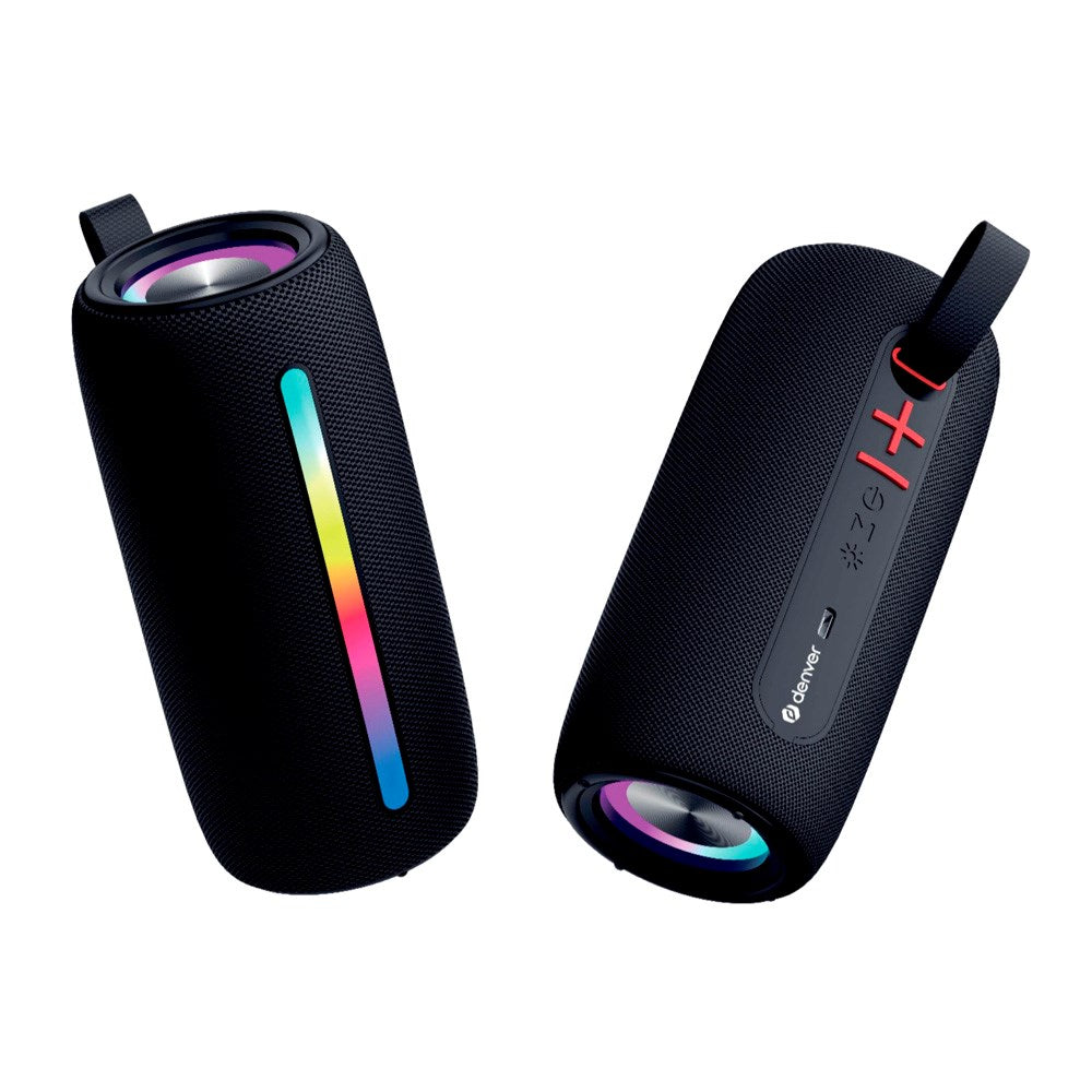 Denver Trådløs Bluetooth Højtaler - Indbygget Dynamisk Lysfunktion - Sort
