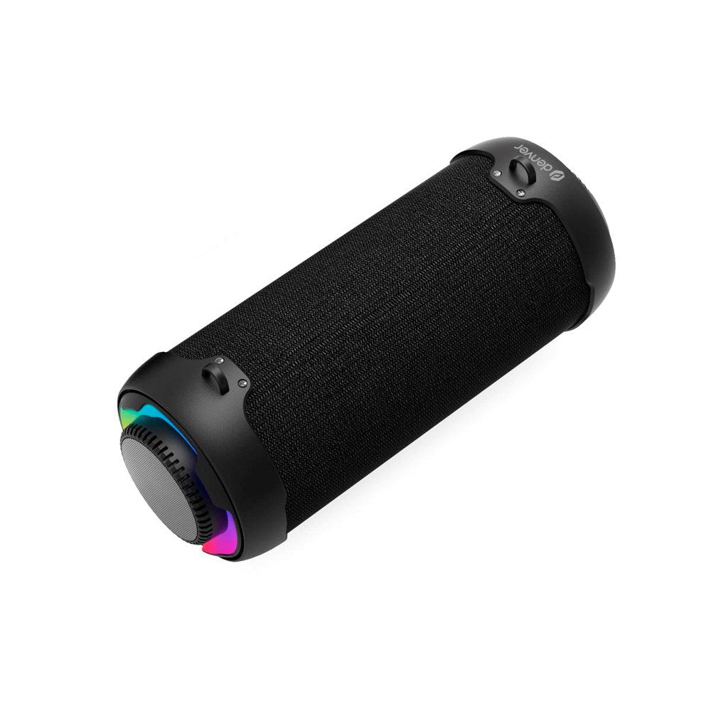 Denver Bærbar Trådløs Bluetooth Højtaler m. RGB-Lys & Bærestrop - Sort