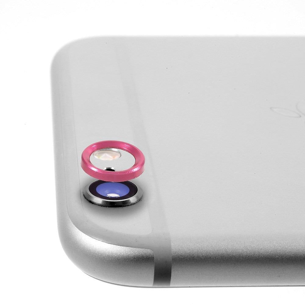 iPhone 6 Plus / 6s Plus Bakre kameralinse Metallbeskyttelsesring Rosa