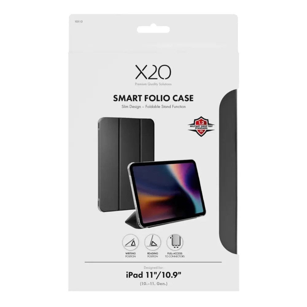 iPad 11" (2026 / 2025) / 10.9" (2024 / 2022) X2O Flipcover m. Ståfunktion - Lyserød
