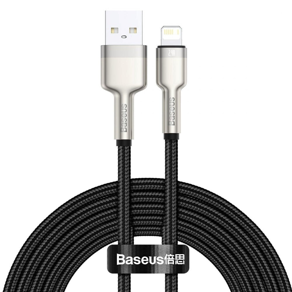 Baseus Cafule USB-A til Lightning-kabel - 2m - Svart / Sølv