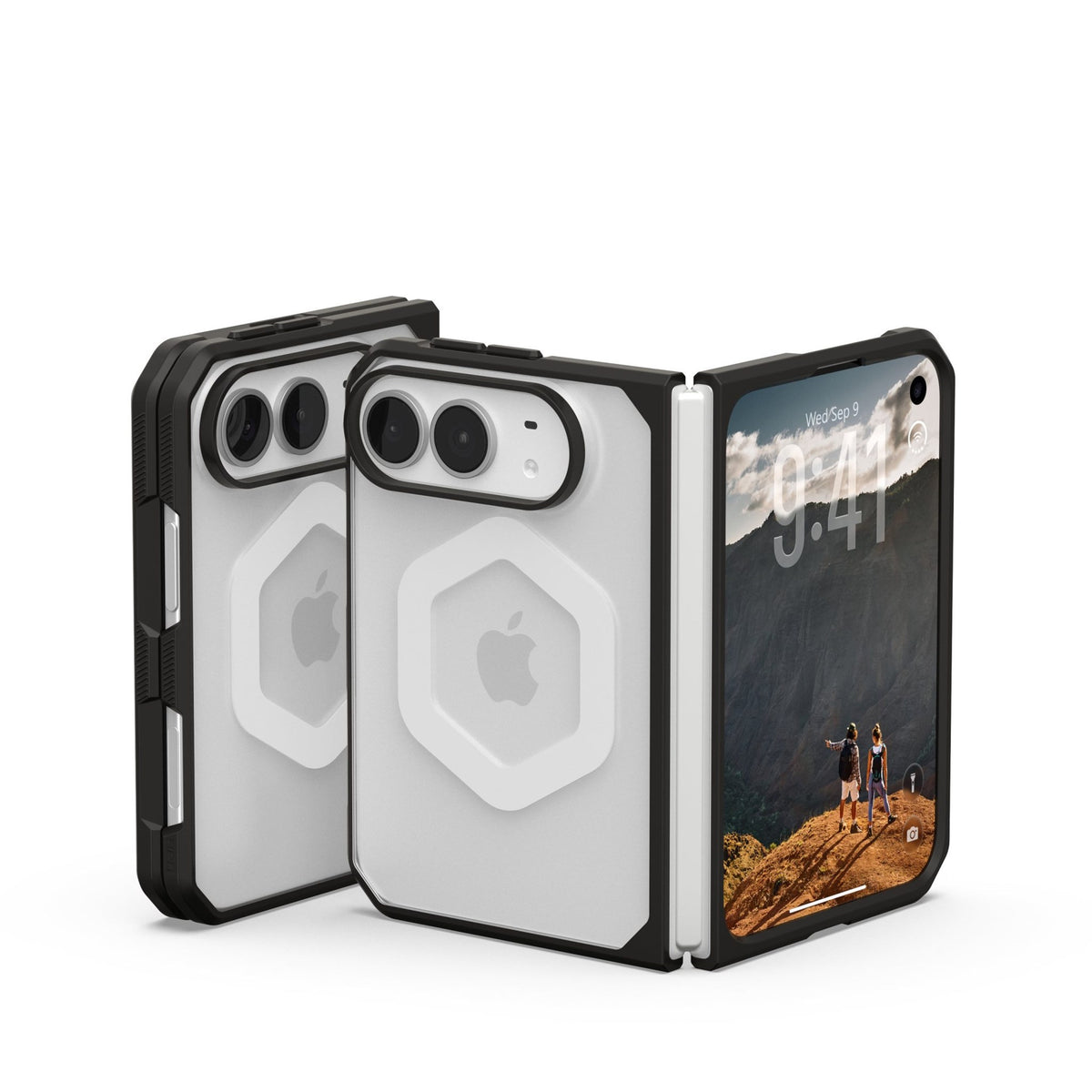 UAG iPhone Duo Mouve Mobil Cover - MagSafe Kompatibel - Gennemsigtig / Sort