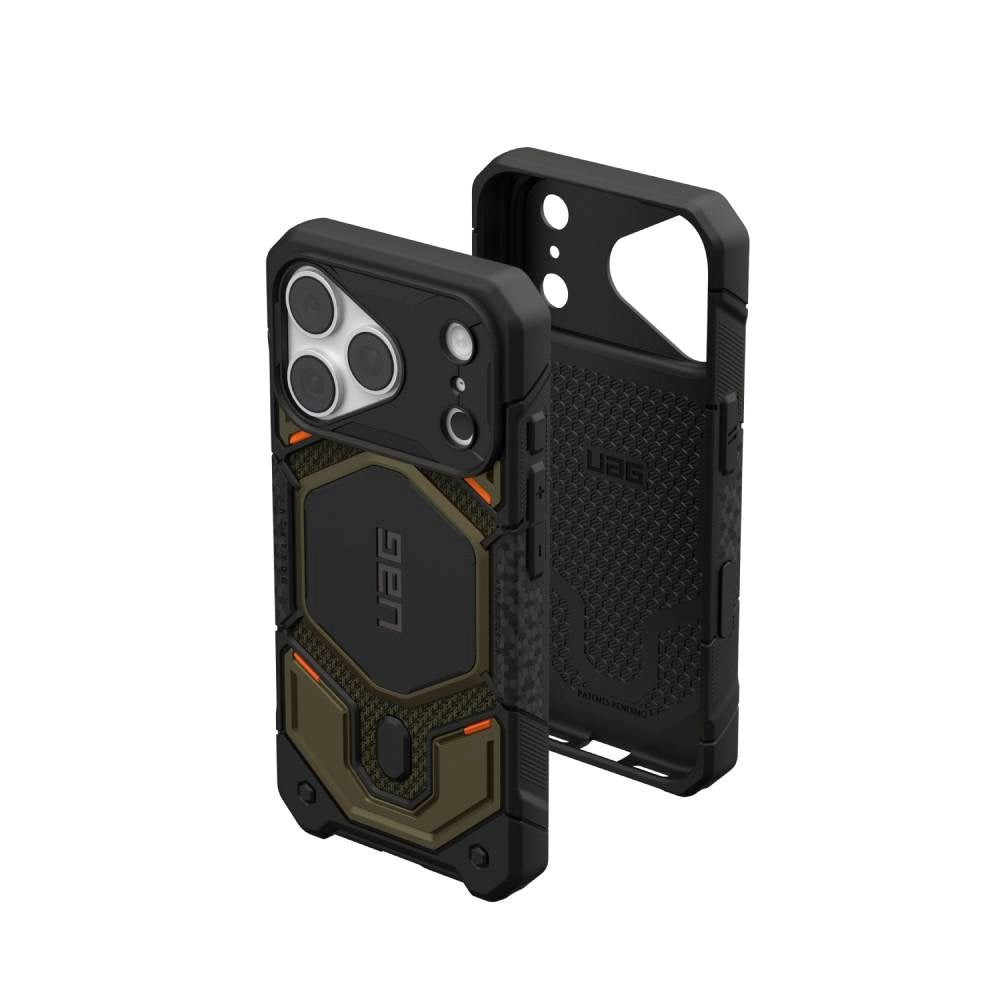 UAG iPhone 18 Pro / 17 Pro Monarch Pro Mobil Cover - MagSafe Kompatibel - Kevlar Element Green