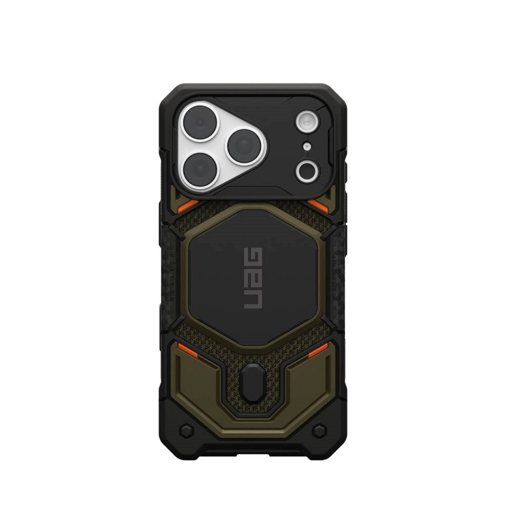 UAG iPhone 18 Pro / 17 Pro Monarch Pro Mobil Cover - MagSafe Kompatibel - Kevlar Element Green