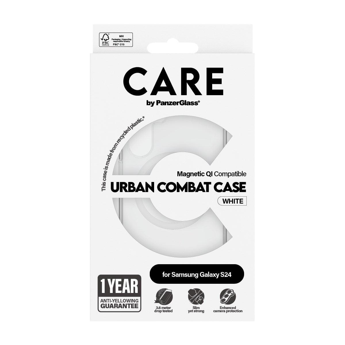 CARE by PanzerGlass Samsung Galaxy S24 FLAGSHIP Urban Combat Cover - Gjennomsiktig