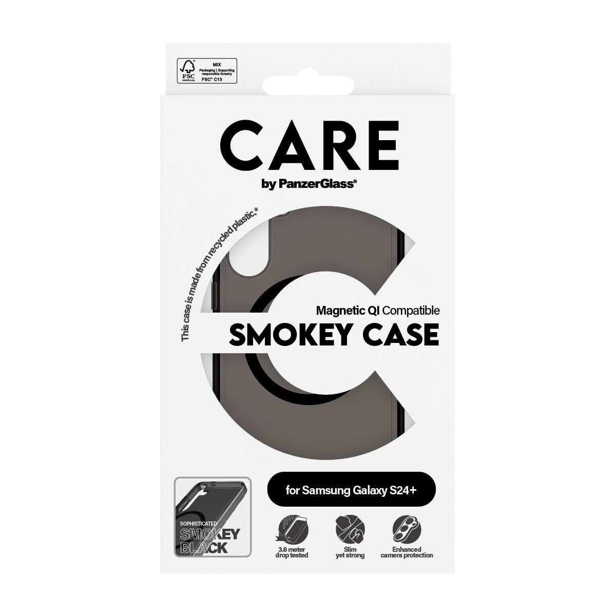 CARE by PanzerGlass Samsung Galaxy S24+ (Plus) FLAGSHIP Urban Combat-deksel - MagSafe-kompatibel - Smokey / Svart