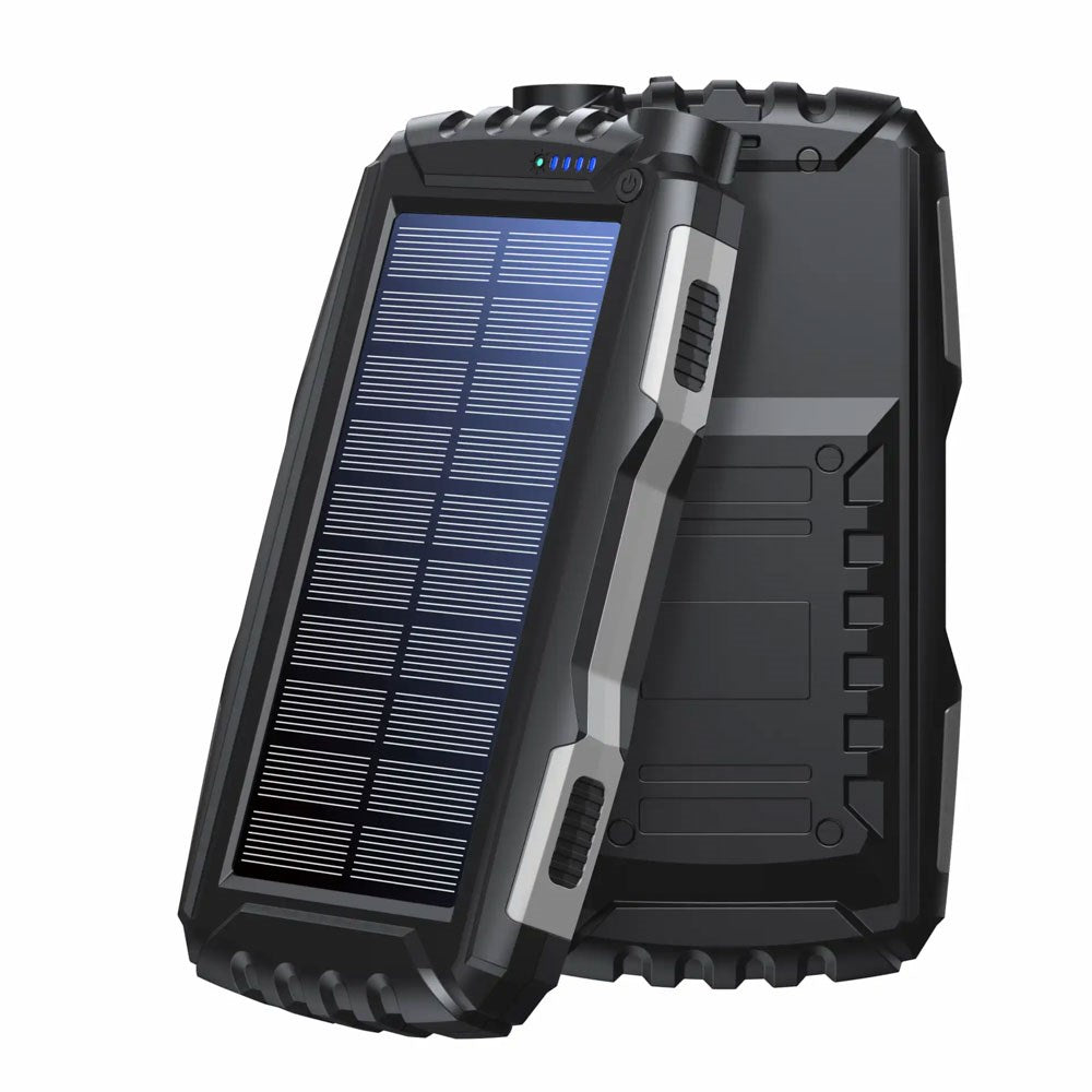 Denver Solcelle PowerBank m. USB-A & USB-C - 20.000 mAh - Sort