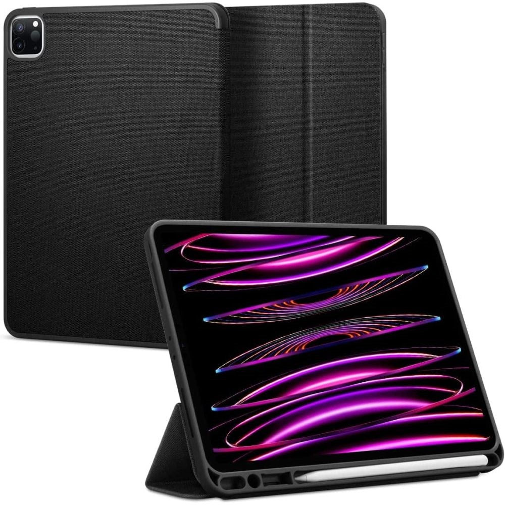 iPad Pro 12,9" (2022 / 2021 / 2020 / 2018) Spigen Urban Fit stoffdeksel - svart
