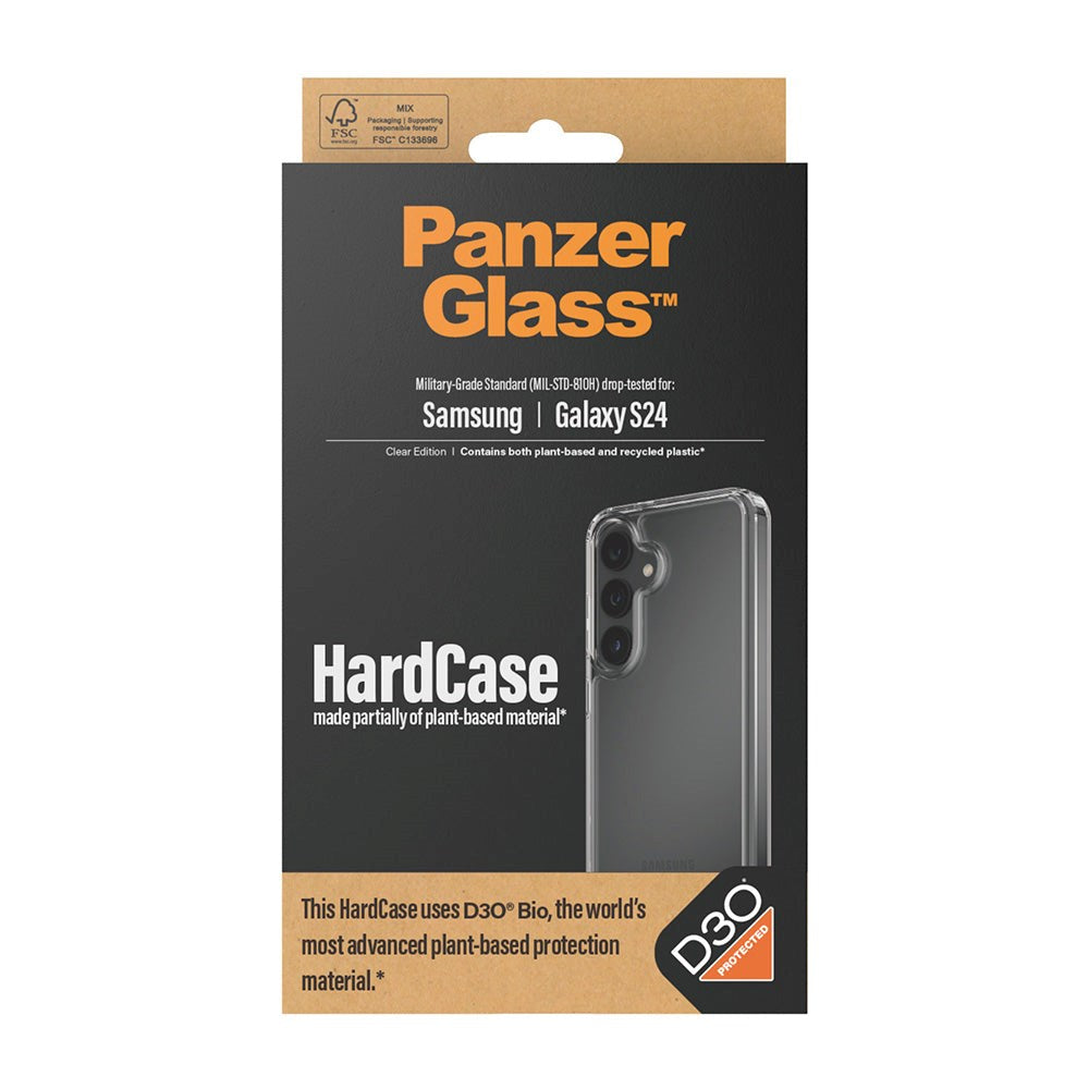 Samsung Galaxy S24 Bakdeksel PanzerGlass D3O Bio HardCase - Gjennomsiktig