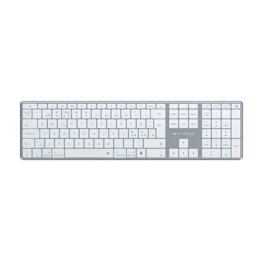Hyper Hyperspace Trådløst Tastatur - Nordisk Layout - Hvid