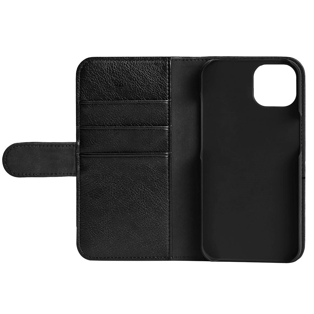 Essentials iPhone 13 Pro Faux Leather Flip Cover m. Kortholder - Sort
