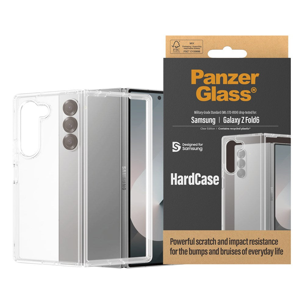 Samsung Galaxy Z Fold6 Bakdeksel PanzerGlass HardCase Antibakteriell - Gjennomsiktig