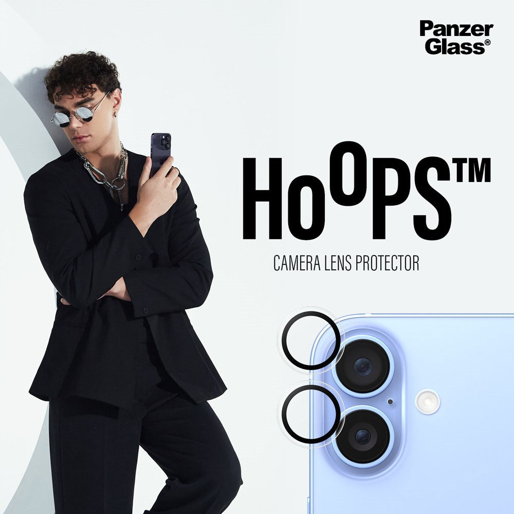 iPhone 16 / 16 Plus PanzerGlass bøyler - Kamerabeskyttelse - Gjennomsiktig