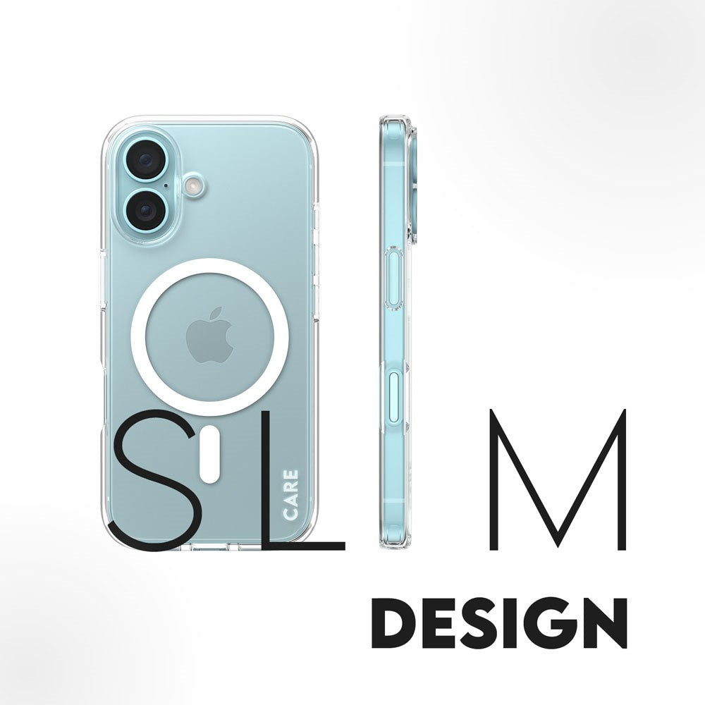 CARE by PanzerGlass iPhone 16 FLAGSHIP Urban Combat-deksel - MagSafe-kompatibel - Gjennomsiktig / Hvit