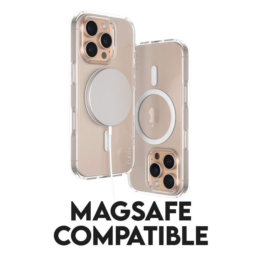 CARE by PanzerGlass iPhone 16 Pro FLAGSHIP Urban Combat-deksel - MagSafe-kompatibel - Gjennomsiktig / Hvit