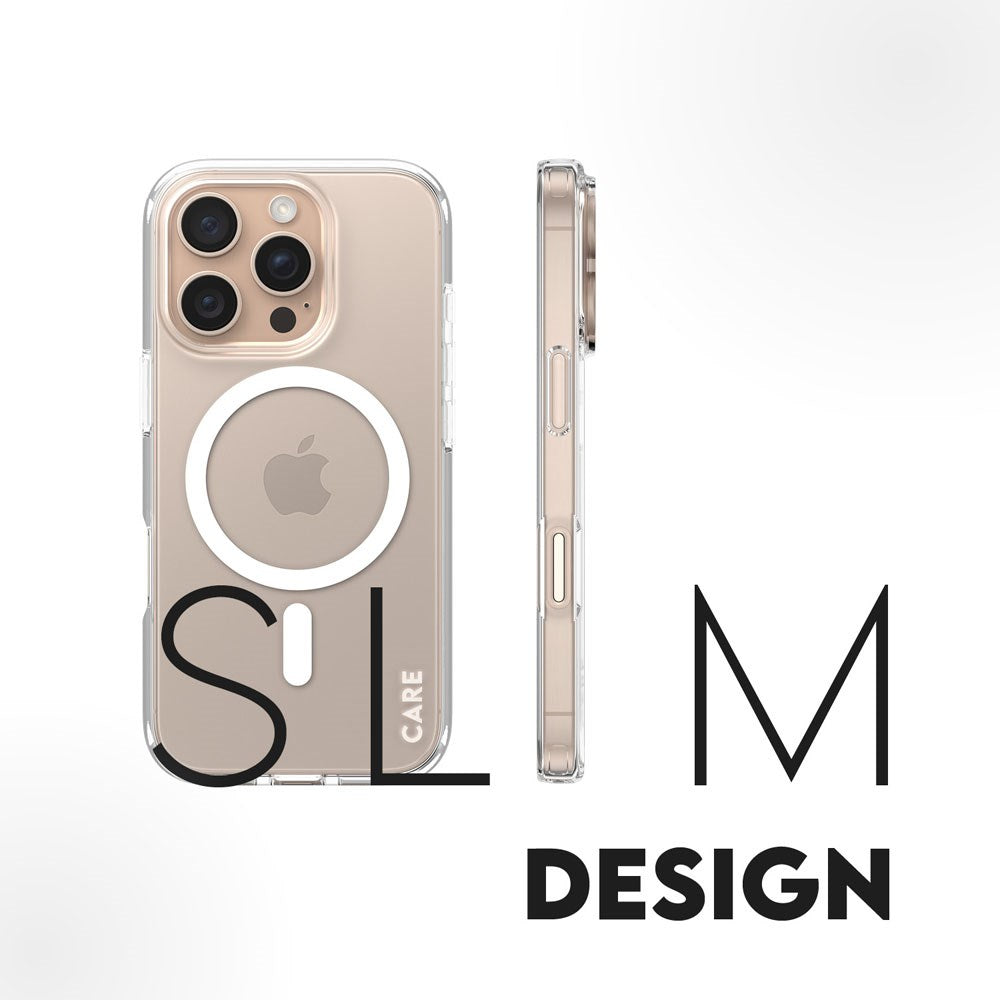 CARE by PanzerGlass iPhone 16 Pro FLAGSHIP Urban Combat-deksel - MagSafe-kompatibel - Gjennomsiktig / Hvit