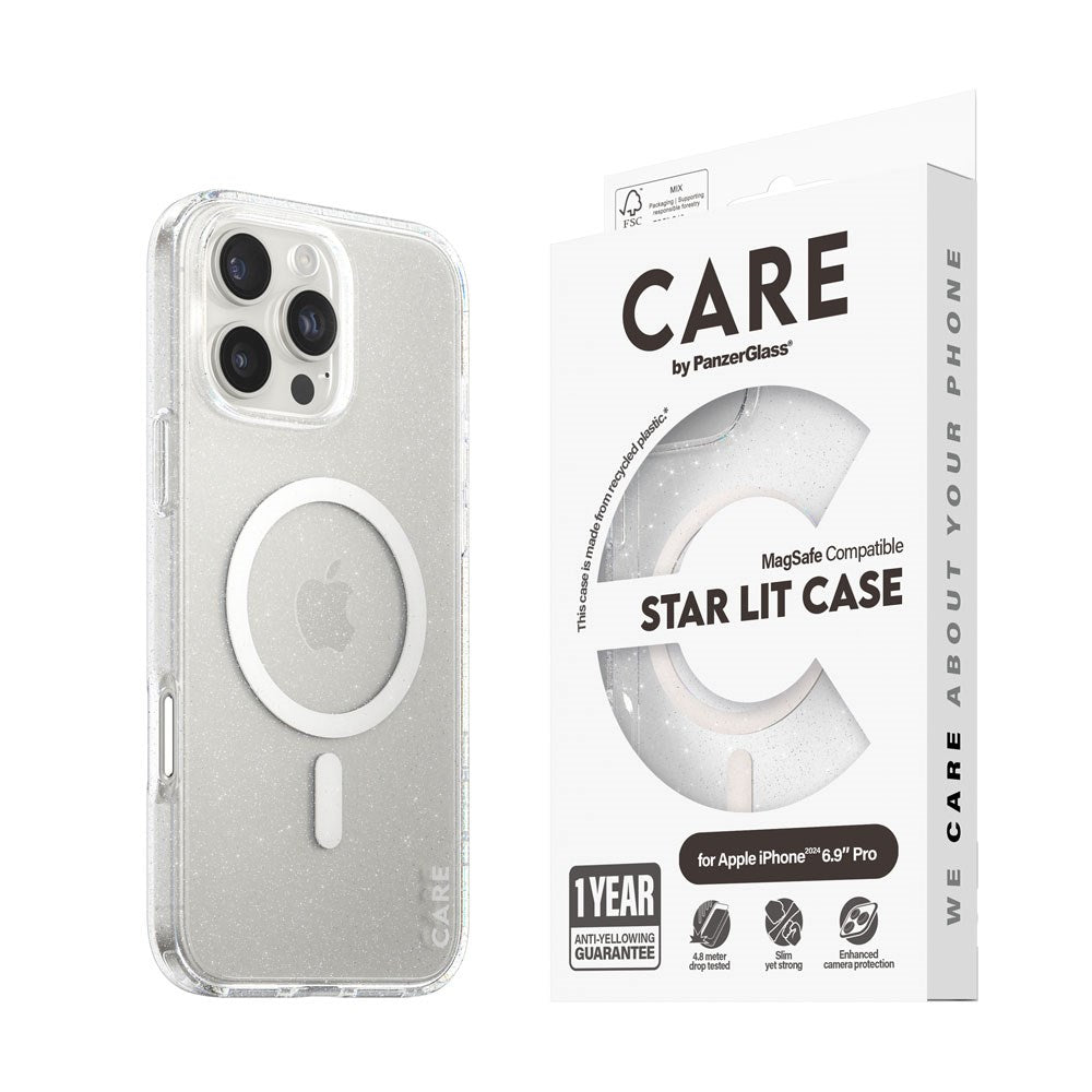 CARE by PanzerGlass iPhone 16 Pro Max FLAGSHIP Urban Combat-deksel - MagSafe-kompatibel - Star Lit / White