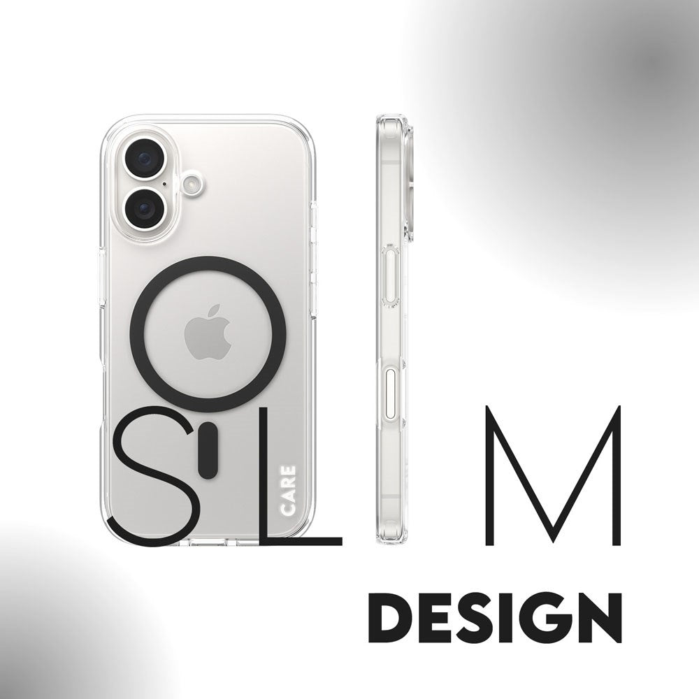 CARE by PanzerGlass iPhone 16 FLAGSHIP Urban Combat-deksel - MagSafe-kompatibel - Gjennomsiktig / Svart