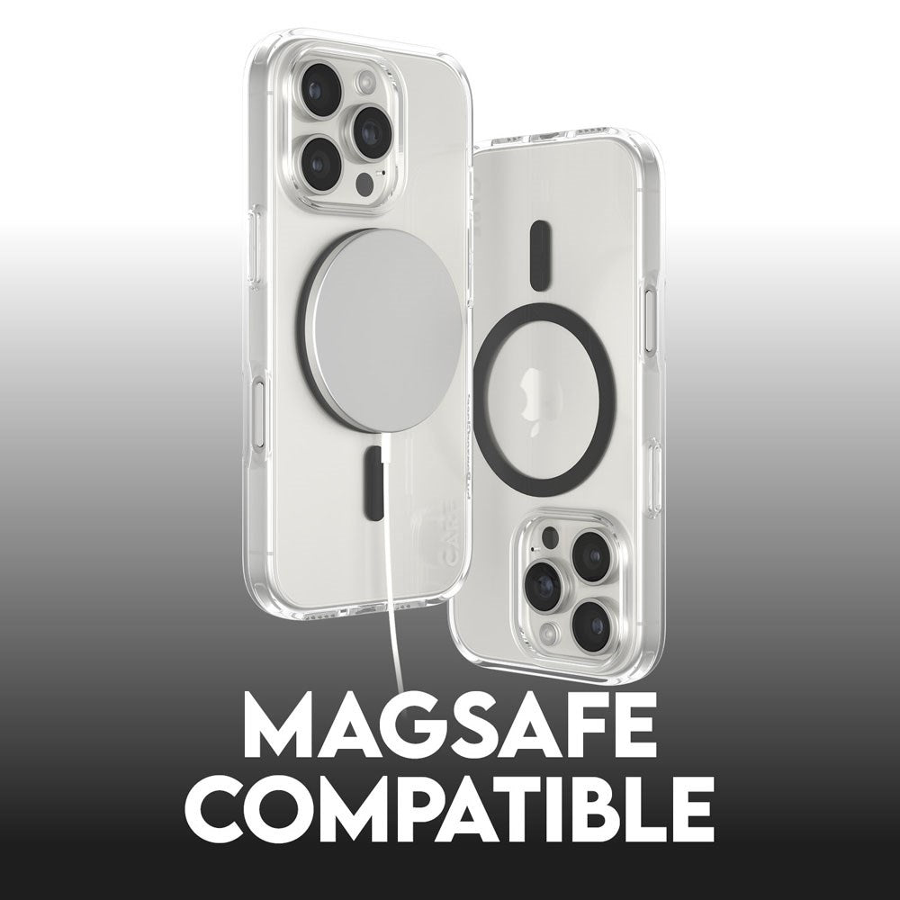 CARE by PanzerGlass iPhone 16 Pro FLAGSHIP Urban Combat-deksel - MagSafe-kompatibel - Gjennomsiktig / Svart