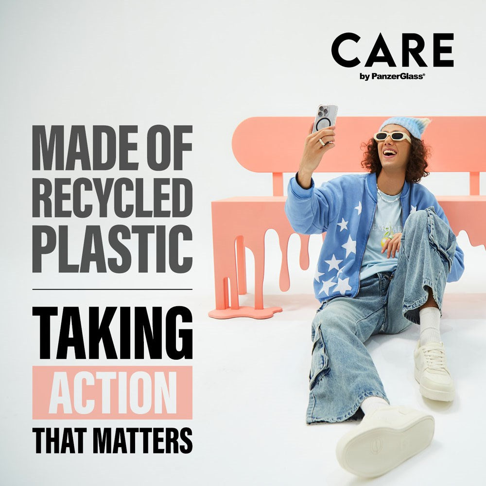 CARE by PanzerGlass iPhone 16 Pro FLAGSHIP Urban Combat-deksel - MagSafe-kompatibel - Gjennomsiktig / Svart