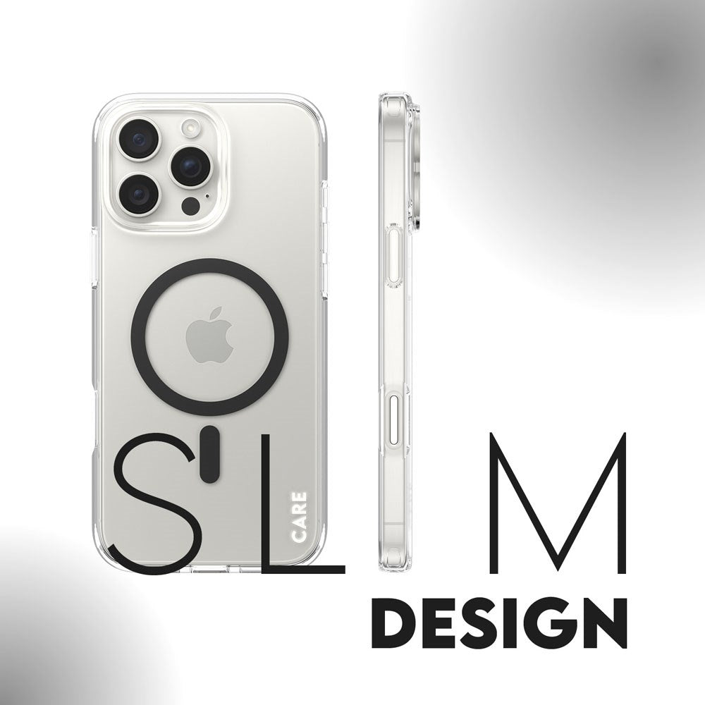 CARE by PanzerGlass iPhone 16 Pro Max FLAGSHIP Urban Combat-deksel - MagSafe-kompatibel - Gjennomsiktig / Svart